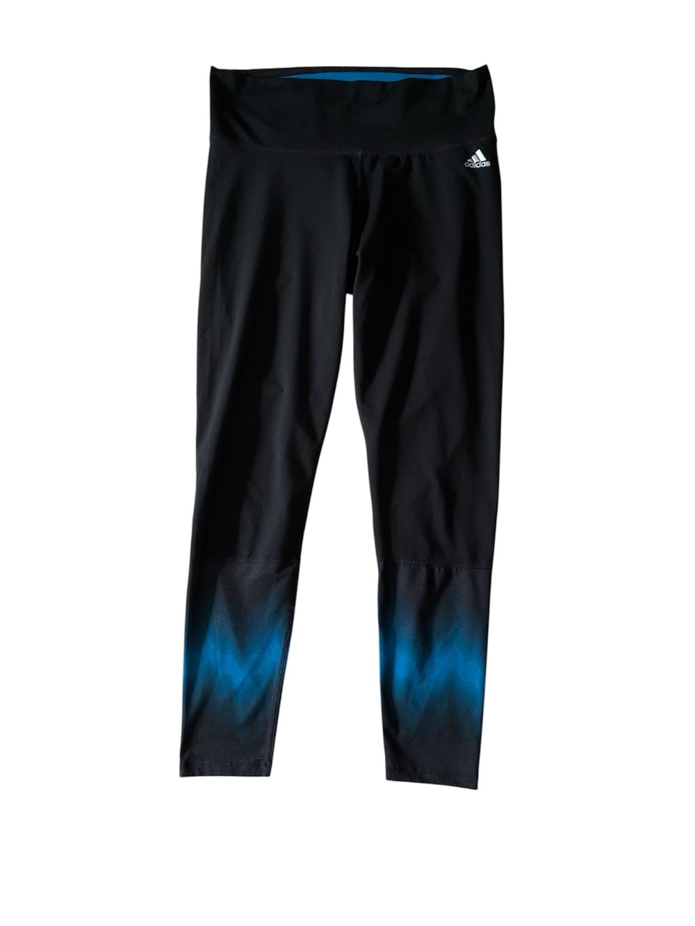 Adidas Women's Black & Blue Climalite Leggings Size Large